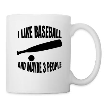 Baseball Baseballspiel Geschenk Baseballliebhaber - Tasse - Weiß - Rechts