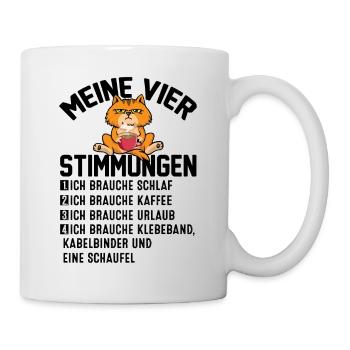 Meine Vier Stimmungen - Tasse - Weiß - Rechts