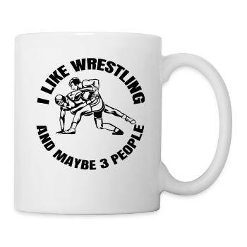 Wrestling wrestler saying funny wrestling gift - Mug - white - Right