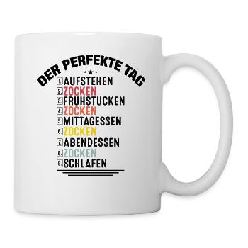 Funny Gamer Gaming Clothing Gift Der Perfekte Tag - Tasse - Weiß - Rechts