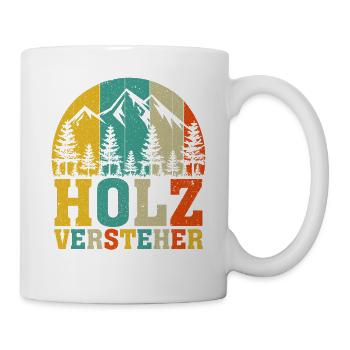 Holzversteher Chainsaw Retro Forest Woodworker - Tasse - Weiß - Rechts