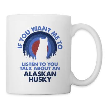 Parlez de chiens Alaskan Husky - Mug blanc - blanc - Droite