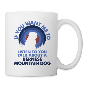 Parlez de la montagne du chien Bernse - Mug blanc - blanc - Droite