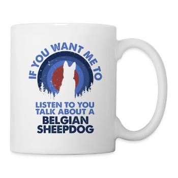 Parlez de chiens Berger belge - Mug blanc - blanc - Droite