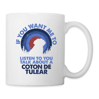 Parler du chien Coton de Tuléar - Mug blanc - blanc - Droite