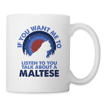 Parler du chien maltais - Mug blanc - blanc - Droite