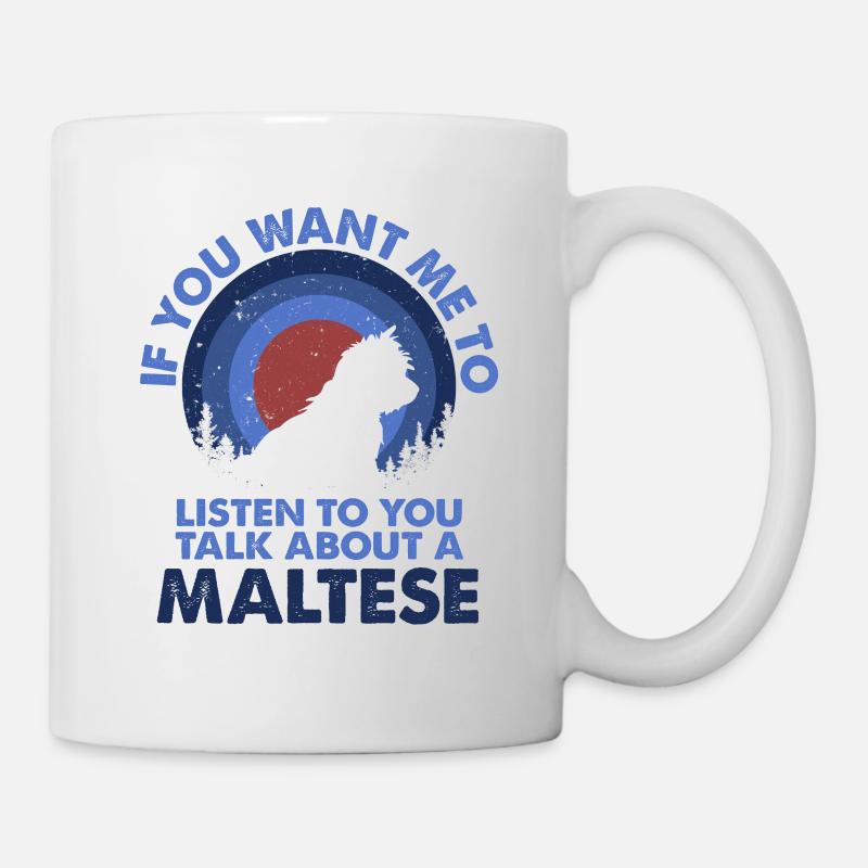 Sprechen Sie Über Hund Malteser - Tasse - Weiß