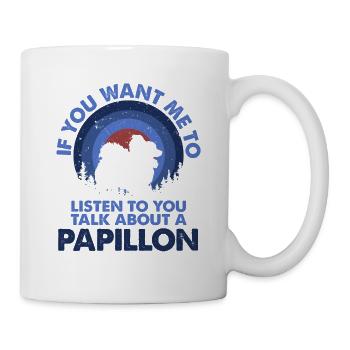 Talk about dog Papillon - Mug - white - Right