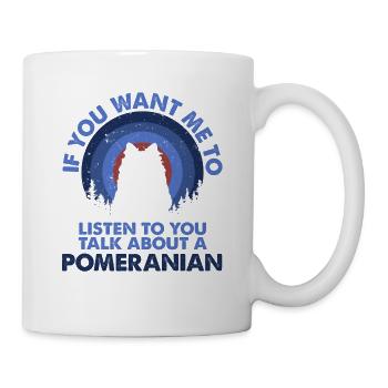 Talk about dog Pomeranian - Mug - white - Right