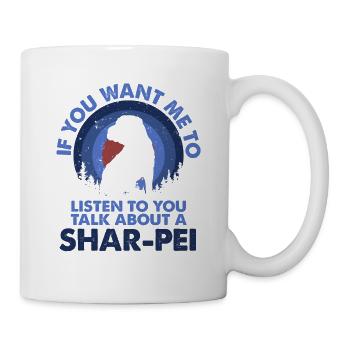 Talk about dog Shar-Pei - Mug - white - Right