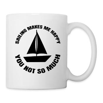 Voile Voiles Bateau Yachting Navire Marins Capitaine - Mug blanc - blanc - Droite
