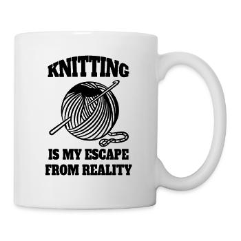 Tricot cadeau couturière fille couture crochet - Mug blanc - blanc - Droite