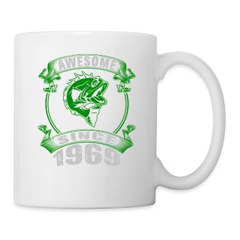 Génial depuis 1969. Ange, Angler Anniversaire - Mug blanc - blanc - Droite