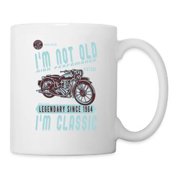 Je ne suis pas vieux, je suis classique. Anniversaire motard 1964 - Mug blanc - blanc - Droite