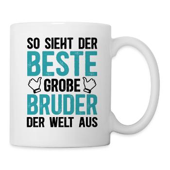 So Sieht Der Beste Große Bruder Der Welt Aus - Tasse - Weiß - Rechts