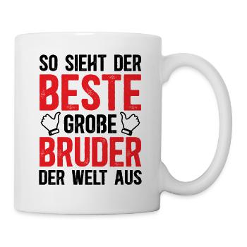 So Sieht Der Beste Große Bruder Der Welt Aus - Tasse - Weiß - Rechts