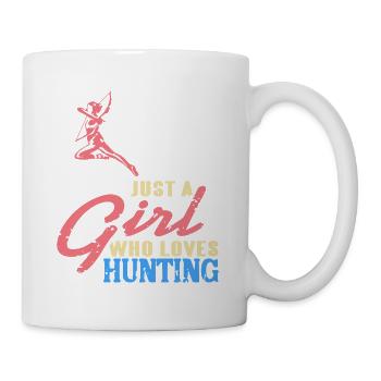 Juste une fille qui aime chasser le T-shirt Retro Hunter - Mug blanc - blanc - Droite
