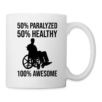 Funny Spinal Cord Injury Wheelchair Cross-Section - Mug - white - Right