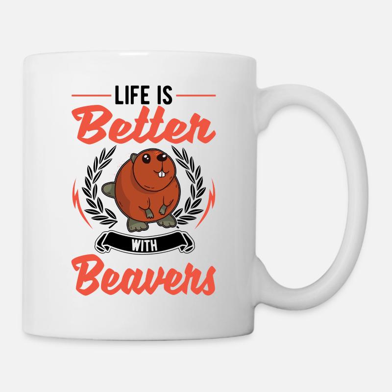 La vie est meilleure avec un castor - Mug blanc - blanc