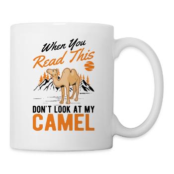 Kamel Geschenk Dromedar Camel Großkamel - Tasse - Weiß - Rechts