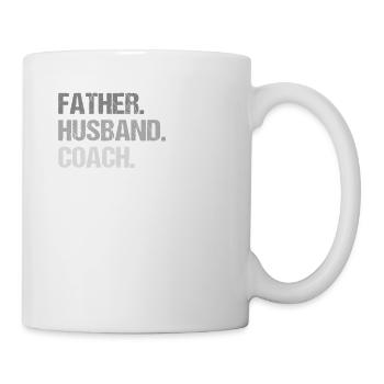 Father Husband Coach Hero - Tasse - Weiß - Rechts