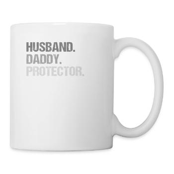 Husband Daddy Protector Hero - Tasse - Weiß - Rechts