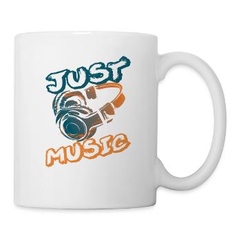Musican Lover Headphones Just Music - Mug - white - Right