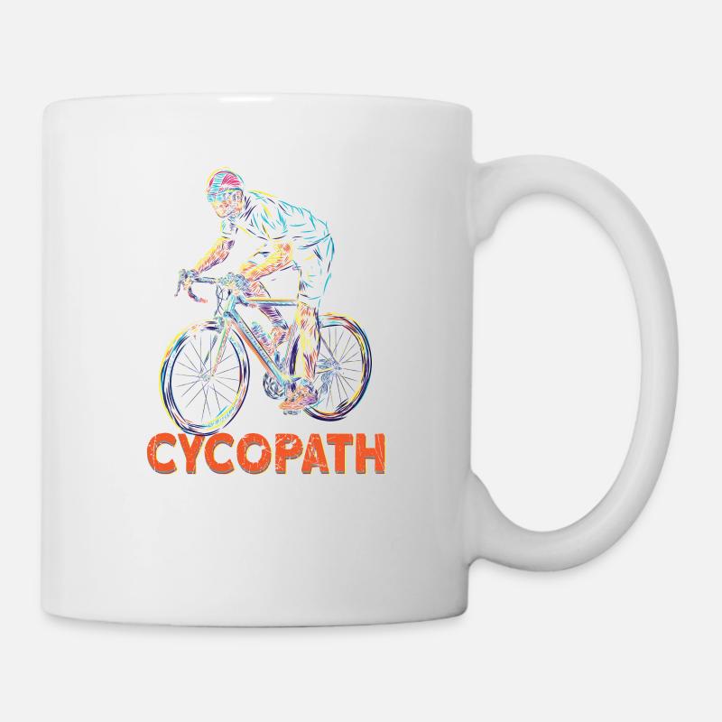 Retro-rennradfahrer Cycopath-radfahrer - Tasse - Weiß