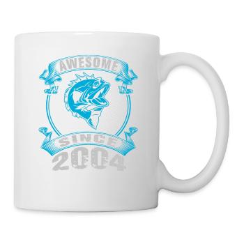 Génial depuis 2004. Angel, l’anniversaire du pêcheur - Mug blanc - blanc - Droite