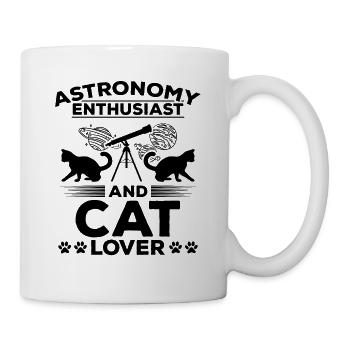 Astronomy Enthusiast And Cat Lover I Solar System - Tasse - Weiß - Rechts
