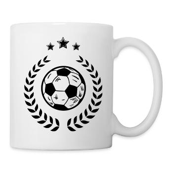 Fußball Football - Mug blanc - blanc - Droite