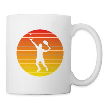 Tennis Tennisschläger Tennisspieler Tennisverein - Tasse - Weiß - Rechts