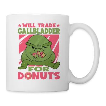 Échangera la vésicule biliaire contre des beignets - Mug blanc - blanc - Droite