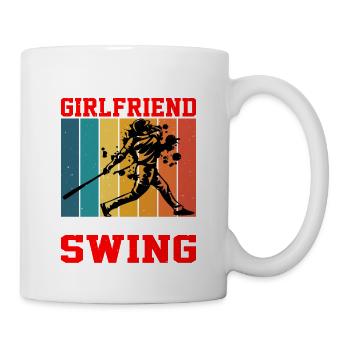 Ta copine aime mon swing 19 - Mug blanc - blanc - Droite