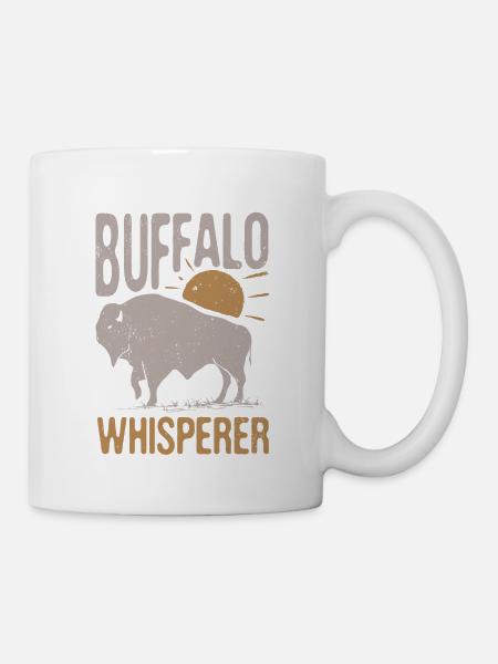 Büffelflüsterer Für Bison-tierfans - Tasse - Weiß