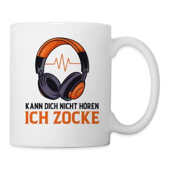 Ich kann dich nicht hören, ich spiele Gamer - Tasse - Weiß - Rechts