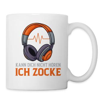 Ich kann dich nicht hören, ich spiele Gamer - Tasse - Weiß - Rechts
