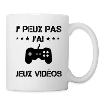 j'peux pas j'ai jeux vidéos cadeau gameur - Mug blanc - blanc - Droite