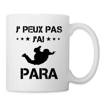 j'peux pas j'ai para cadeau parachutiste - Mug blanc - blanc - Droite