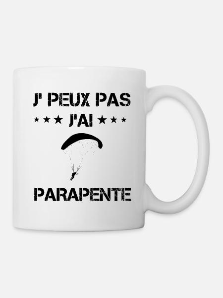 j'peux pas j'ai parapente cadeau parapentiste - Mug blanc - blanc