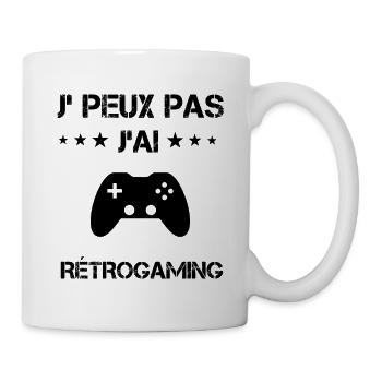 j'peux pas j'ai rétrogaming cadeau gameur - Mug blanc - blanc - Droite