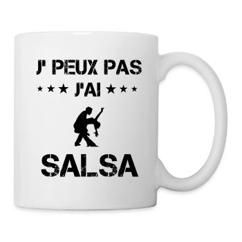 j'peux pas j'ai salsa cadeau danse - Mug blanc - blanc - Droite