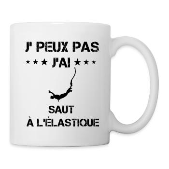 j'peux pas j'ai saut à l'élastique cadeau saut - Mug blanc - blanc - Droite