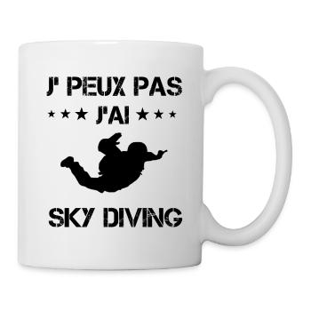 j'peux pas j'ai sky diving cadeau parachutisme - Mug blanc - blanc - Droite