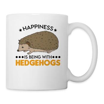 Igel Glück Stacheligel - Tasse - Weiß - Rechts