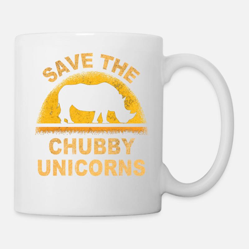 save the chubby uniicorns - Mug - white
