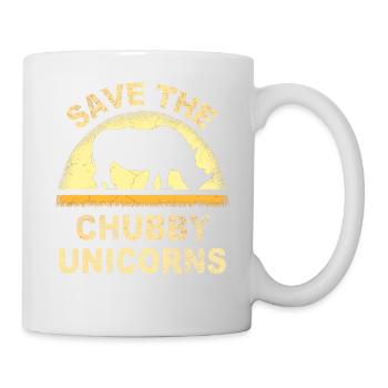 save the chubby uniicorns - Tasse - Weiß - Rechts