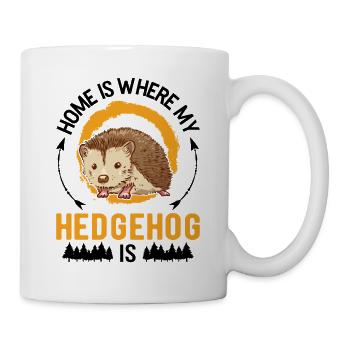 Zuhause ist wo mein Igel ist - Tasse - Weiß - Rechts