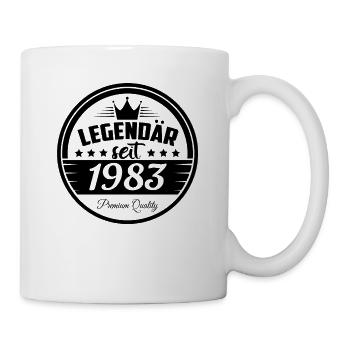 Geburtstag legendär seit 1983 - Tasse - Weiß - Rechts