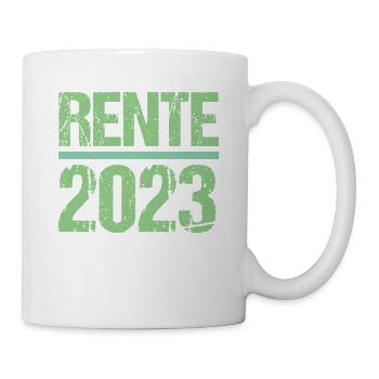 Rentner 2023 Rentnerin 2023 Rente 2023 - Tasse - Weiß - Rechts